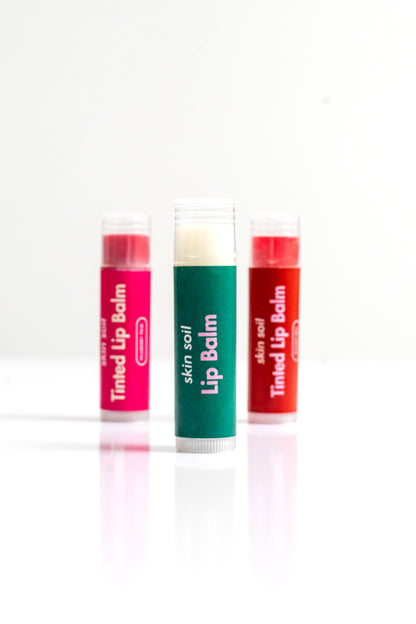 Pack of 3 Lip Balms - Tinted & Transparent