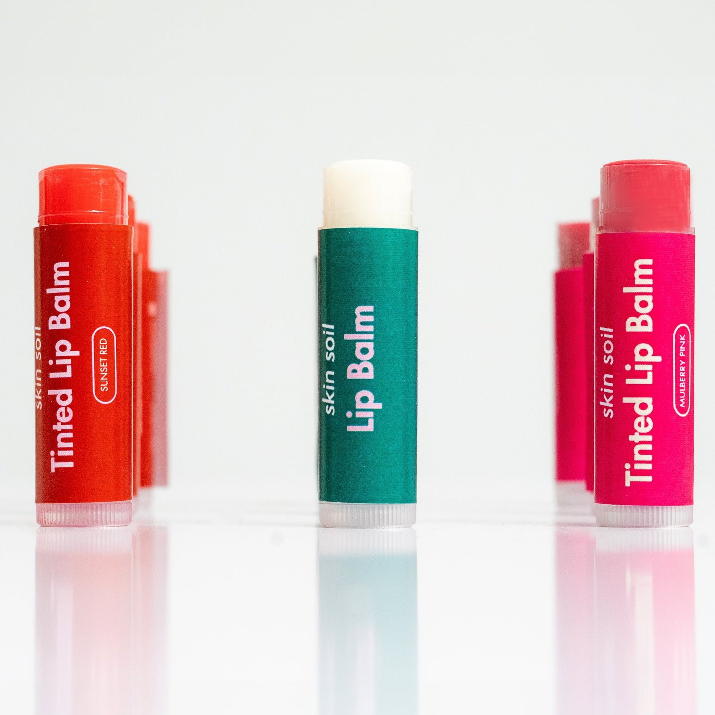 Pack of 3 Lip Balms - Tinted & Transparent